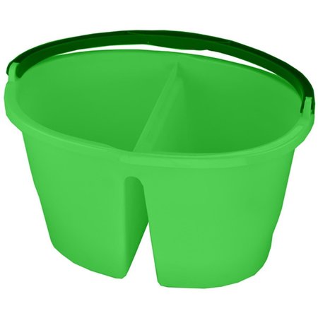 TOTALTURF 17 qt. Oval 2-in-1 Utility Bucket, Light Green TO2489509